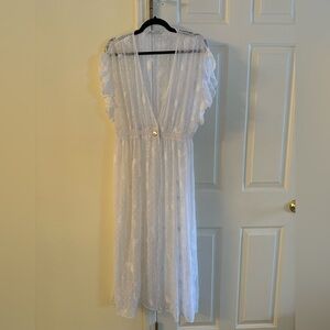 Zara White Lace Cover Up, Small